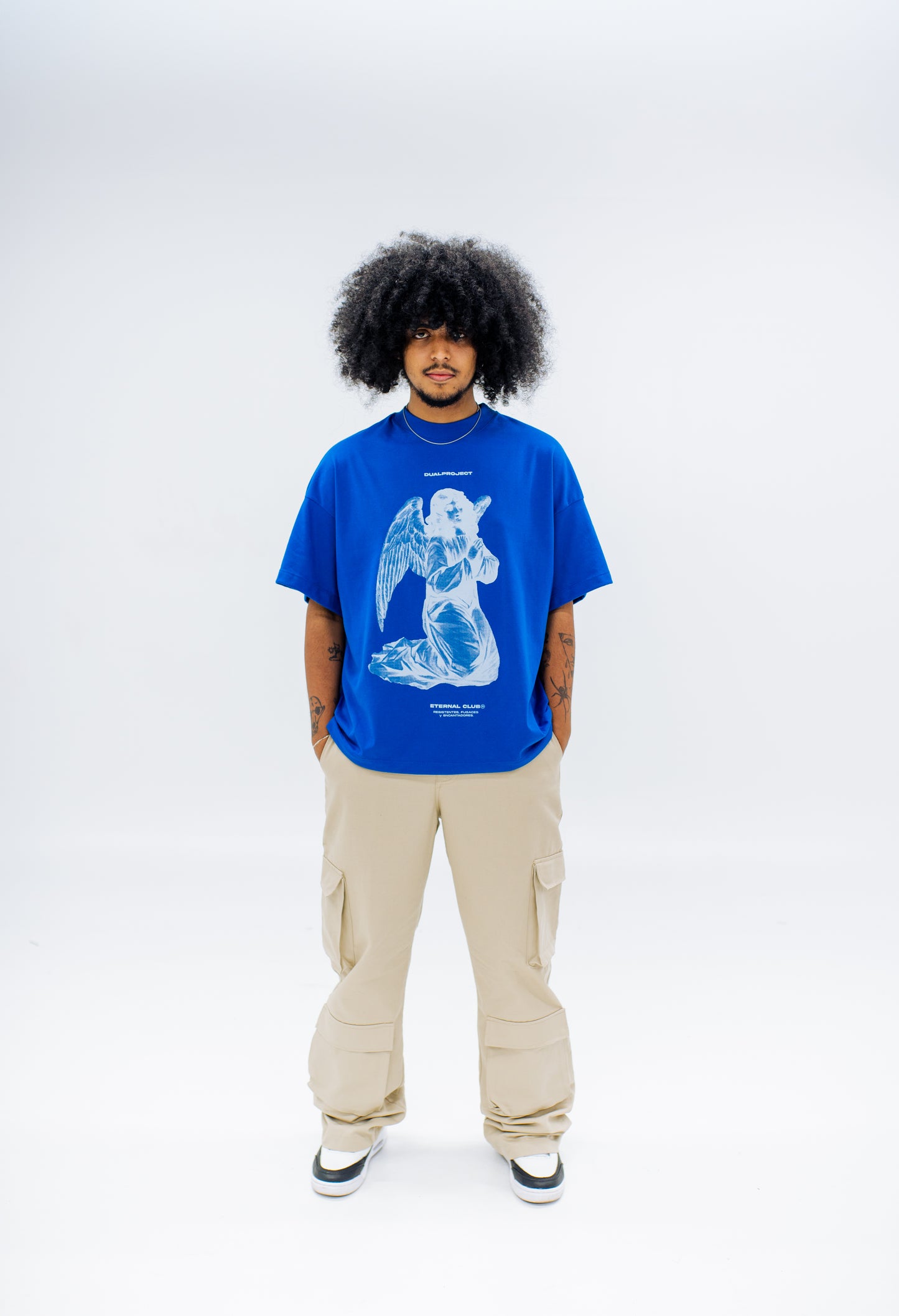 Camiseta prayer azul