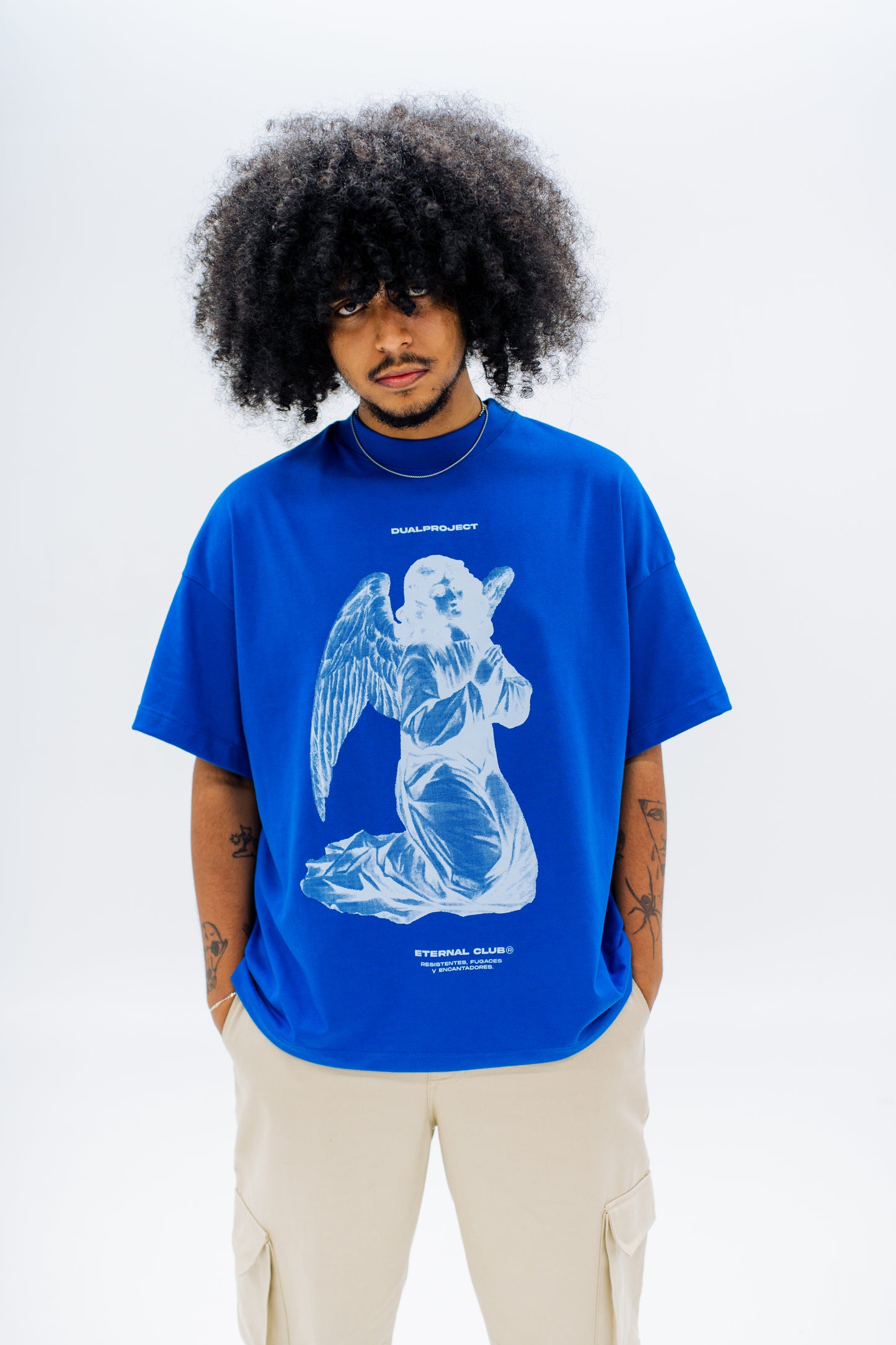 Camiseta prayer azul